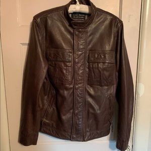 Lucky Brand Brown Leather Jacket Size M